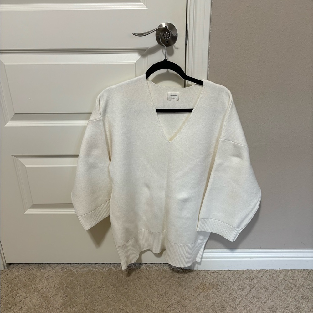 Aritzia Wilfred Free V-Neck Oversized Sweater